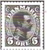Pos. 009A, Chr. X 5øre grøn 1913