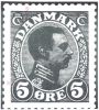 Pos. 005B, Chr. X 5 øre grøn 1913