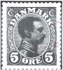 Pos. 029B, Chr. X 5 øre grøn 1913