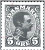 Pos. 047B, Chr. X 5 øre grøn 1913