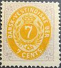 Dsnsk Vestindien 7 Cents, Afa 8, ttryk 1
